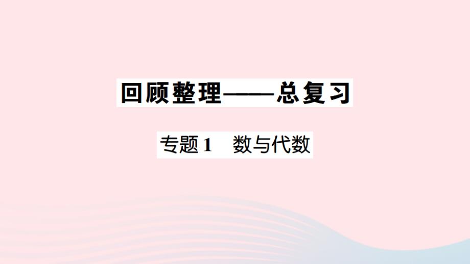 2023年五年级数学下册回顾整理__总复习专题1数与代数作业课件青岛版六三制_第1页