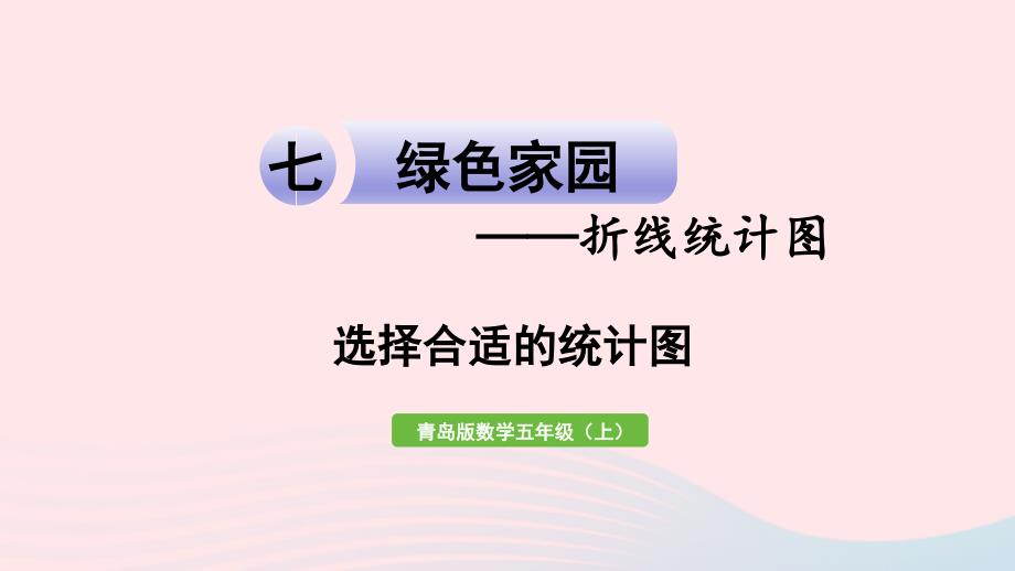 2023年五年级数学上册七绿色家园__折线统计图信息窗2选择合适的统计图作业课件青岛版六三制_第1页