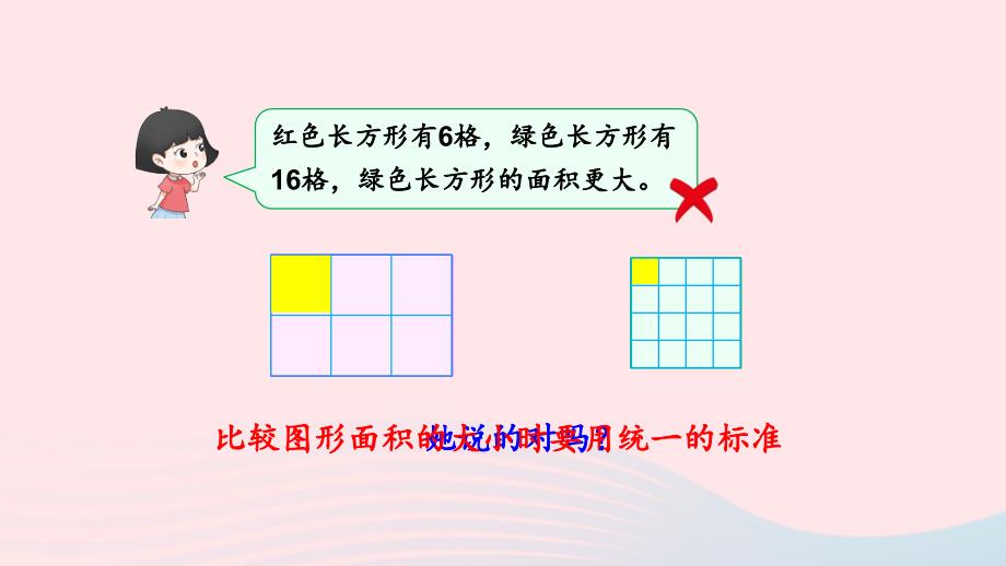 2023年三年级数学下册6长方形和正方形的面积第2课时面积单位课件苏教版_第1页