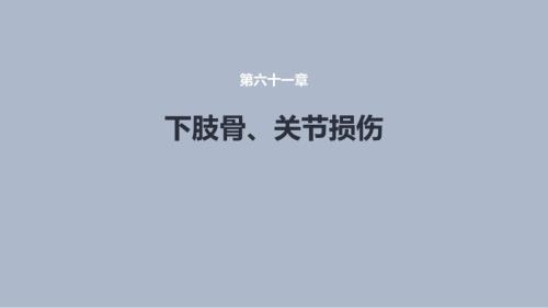 《下肢骨、關(guān)節(jié)損傷》課件 第九、十、十一、十二節(jié)