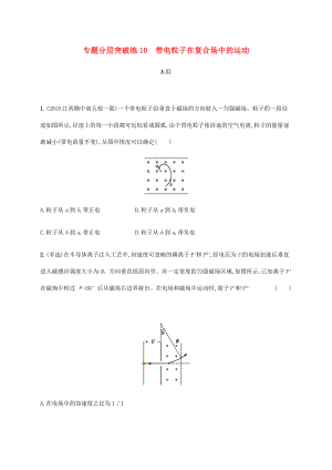 高考物理二輪復習 專題分層突破練10 帶電粒子在復合場中的運動（含解析）-人教版高三全冊物理試題