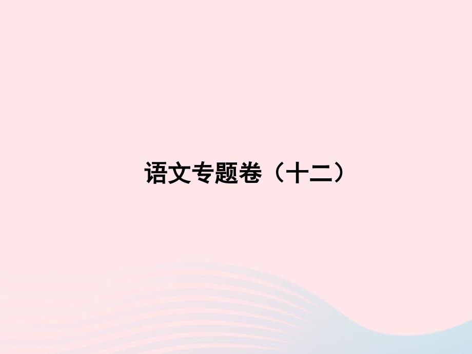 2022年八年级语文上册专题卷十二课件新人教版_第1页