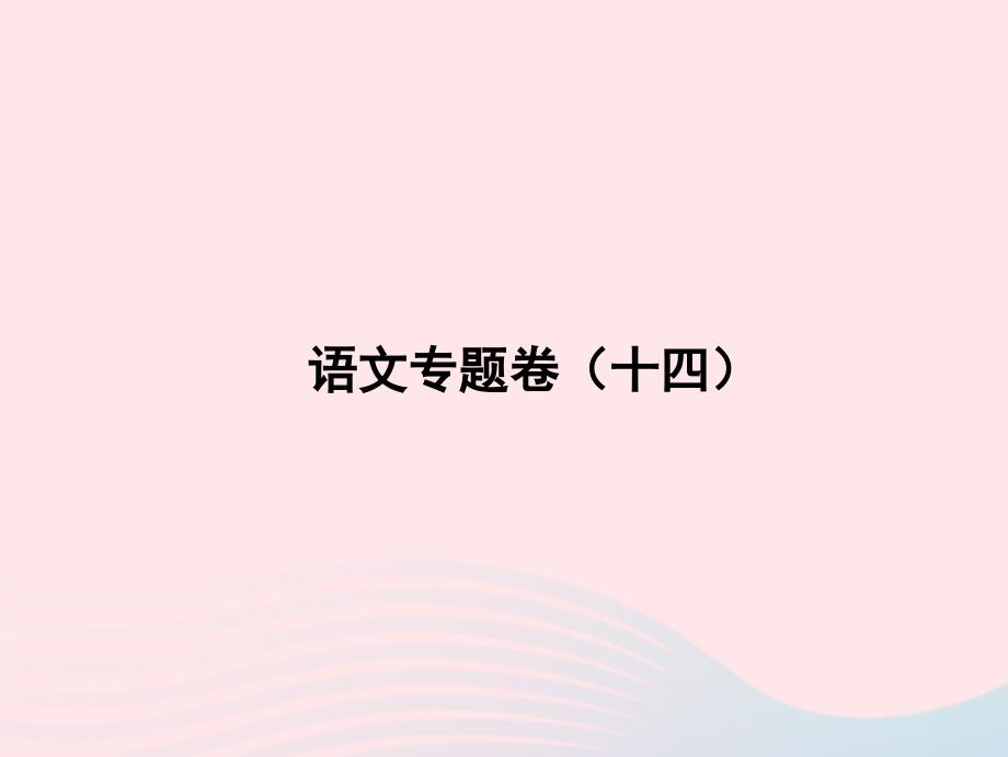 2022年八年级语文上册专题卷十四课件新人教版_第1页