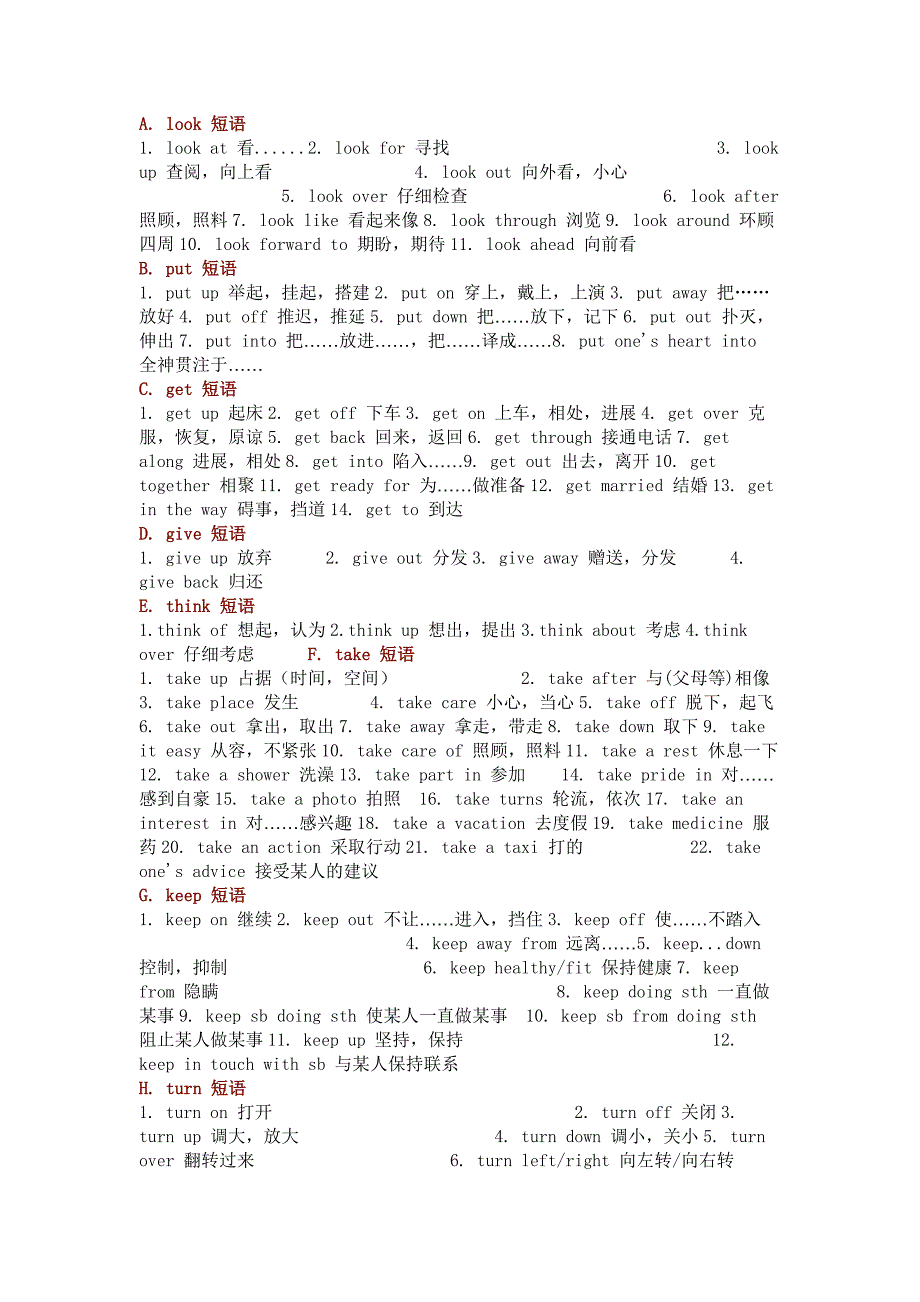 初中英語所有重點必背短語總結(jié)_第1頁