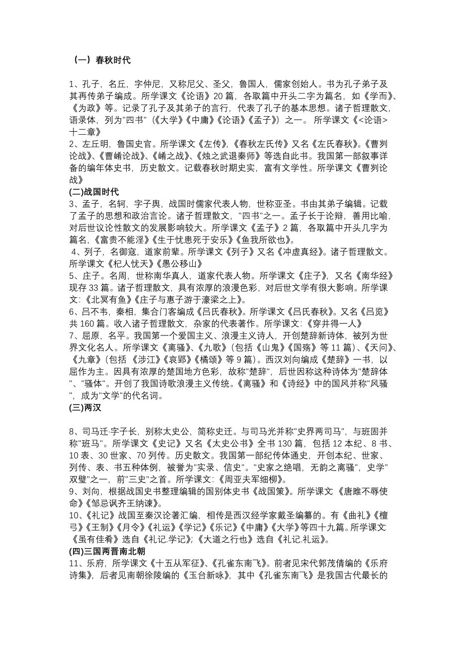 初中語文228條文學(xué)常識總結(jié)_第1頁